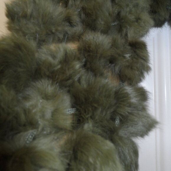 J. Crew Factory Green Pom-Pom Scarf - Picture 8 of 10